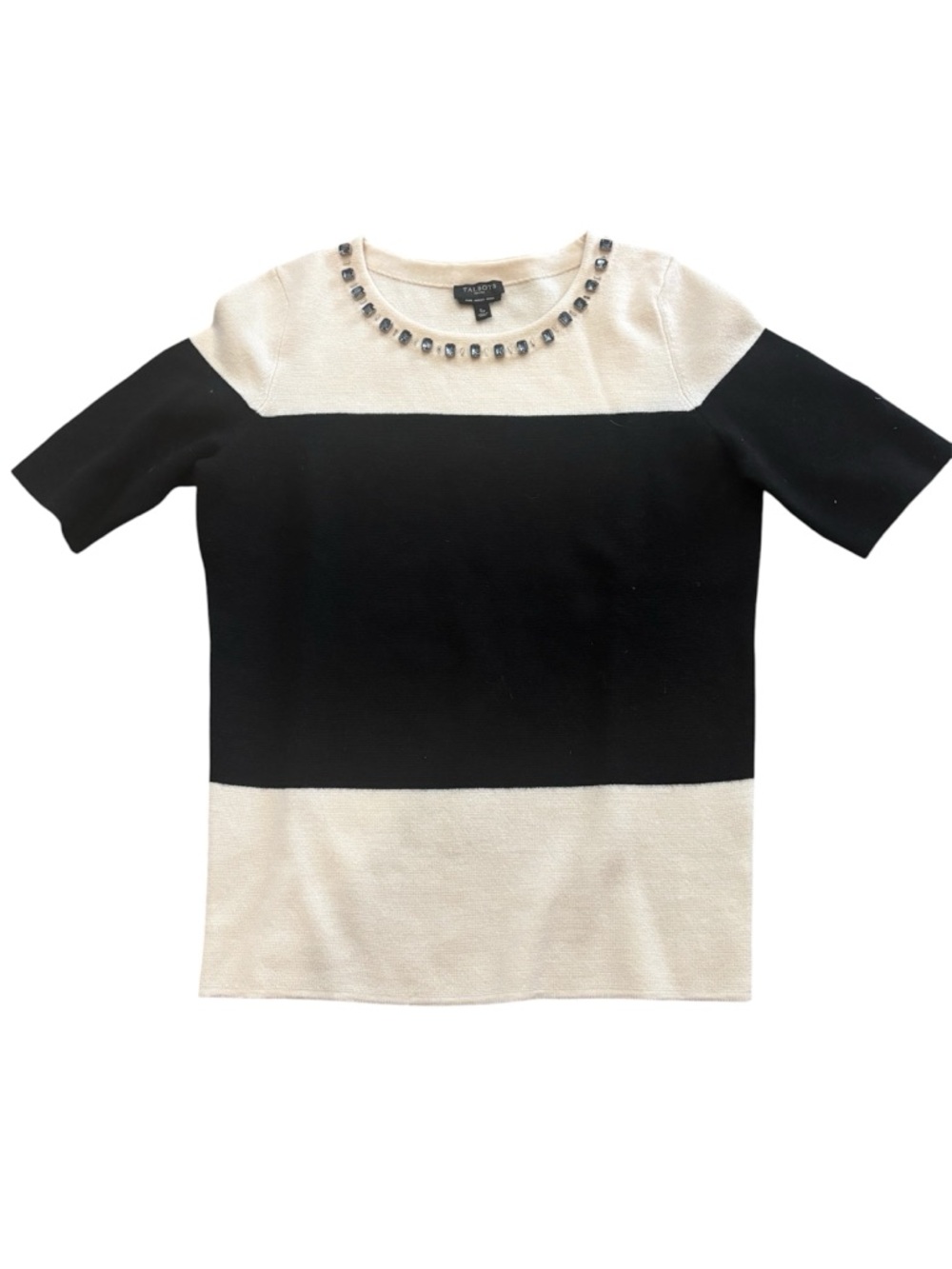 Talbots Petites Merino Wool Short Sleeve Sweater SP